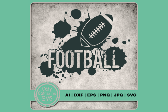 American Football Grunge Ink Splat Sport Graphics for Crafts