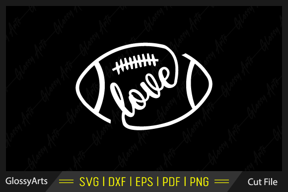Football Love SVG Printable Cut File: Graphics for Crafts